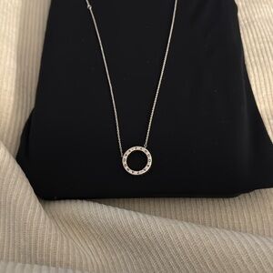 Silver Circular Pendant Necklace